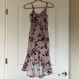 Aqua floral dress in purple